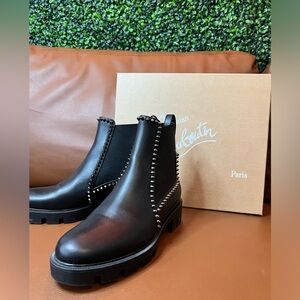 Christian Louboutin "Out Lina" Chelsea ankle boots (fits US size 8)